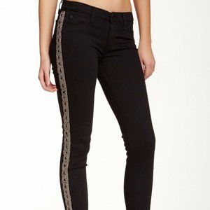 HUDSON Skinny Leg in Black W/Embellishments